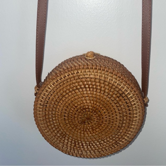 Authentic Hand Woven Round Rattan Bag - Picture 3 of 6